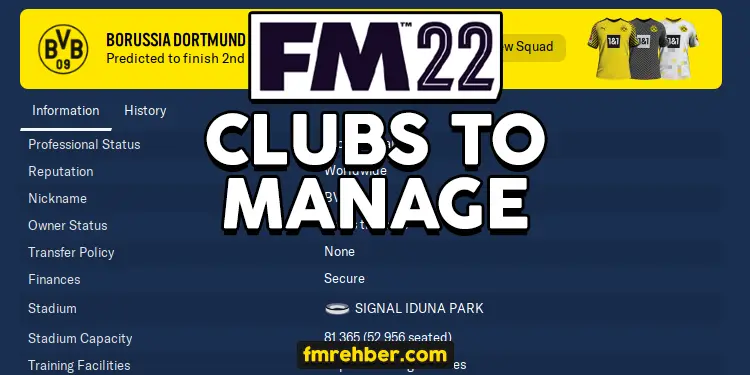 fm22 teams to manage