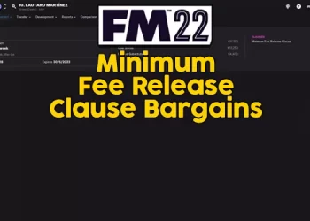 fm22 minimum fee release clause
