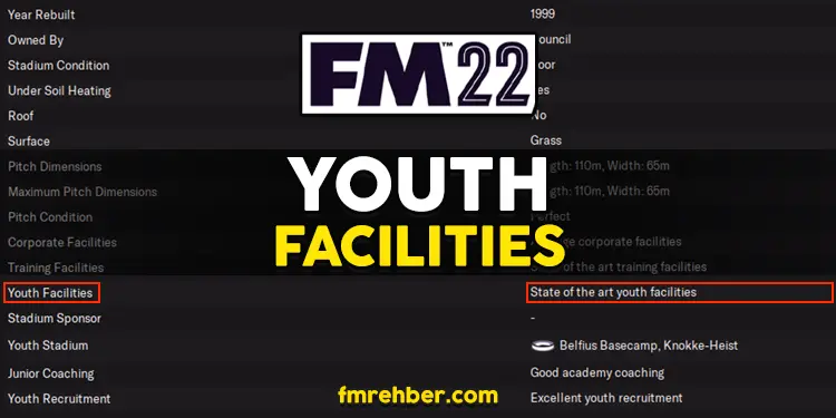 fm22 youth facility